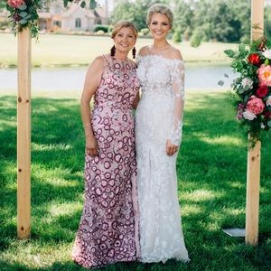 Jessica Simpson JS Collection lace illusion dress